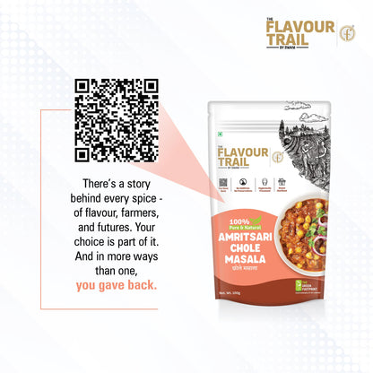 The Flavour Trail Pure & Natural Amritsari Chole Masala| No Nasties| Natural & Pure| No Preservatives| 100gm