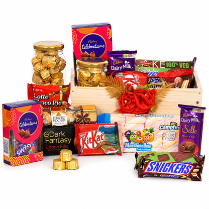 NUTRI MIRACLE Diwali Gift Pack for Boss Manager and Colleagues | Assorted Chocolates Festive Gift Box for Office Gifting