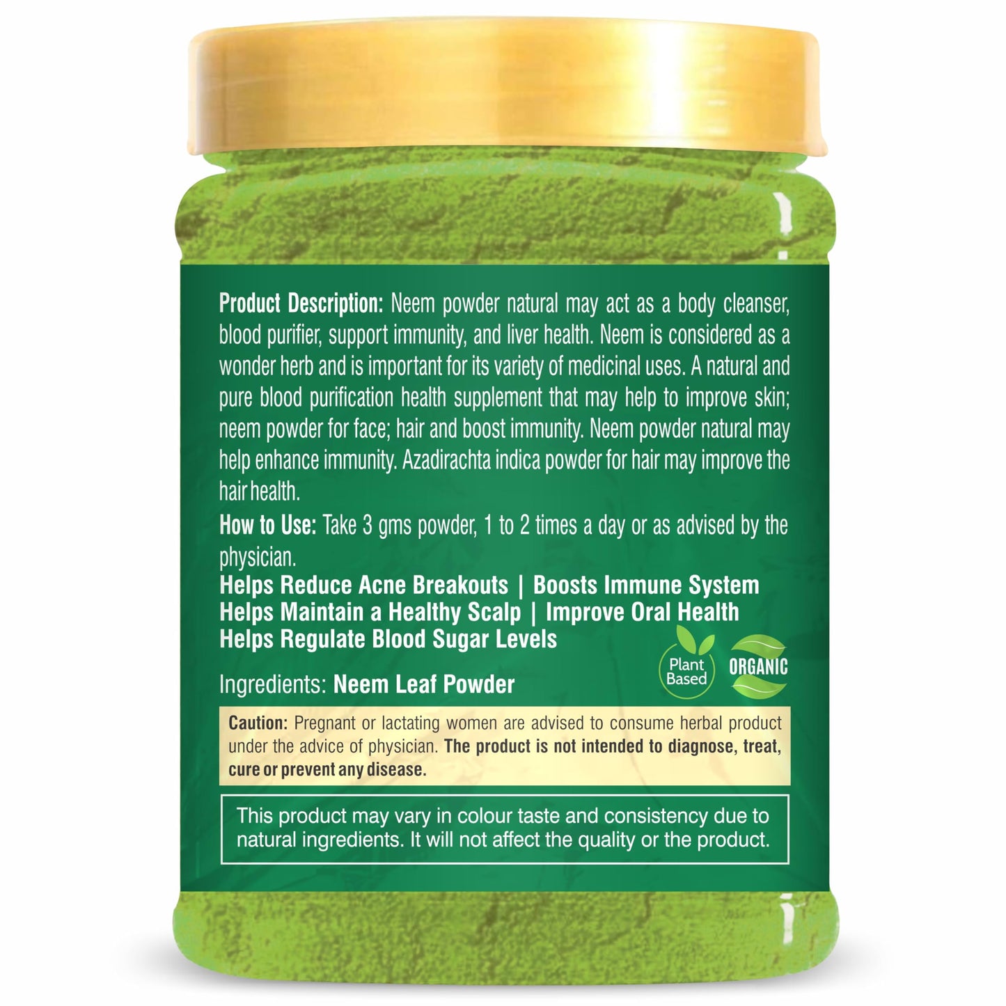 Srishma Neem Powder for Eating | Face Pack | Diabetes | Drink | Fever | Liver (200 g)