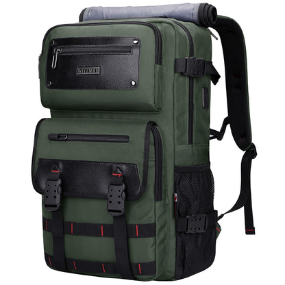 WITZMAN Carry On Travel Backpack for Men Fit 17 Inch Laptop Airline Approved 3 in 1 Laptop Backpack(B685 Army Green)