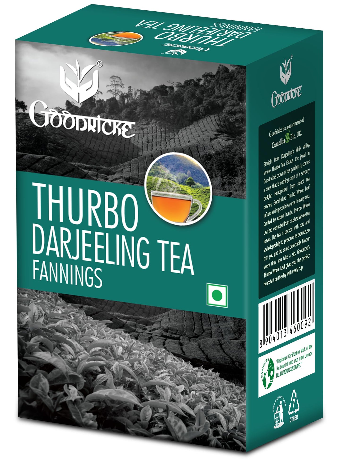 GOODRICKE Thurbo Fanning Darjeeling Tea - 250 gm (Pack of 1) |Fanning | Premium Black Tea with Long Lasting Taste and Aroma