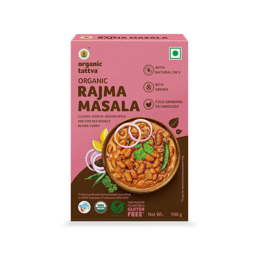 Organic Tattva, Organic Rajma Masala Powder, No Artificial Additives (100G, Pouch)