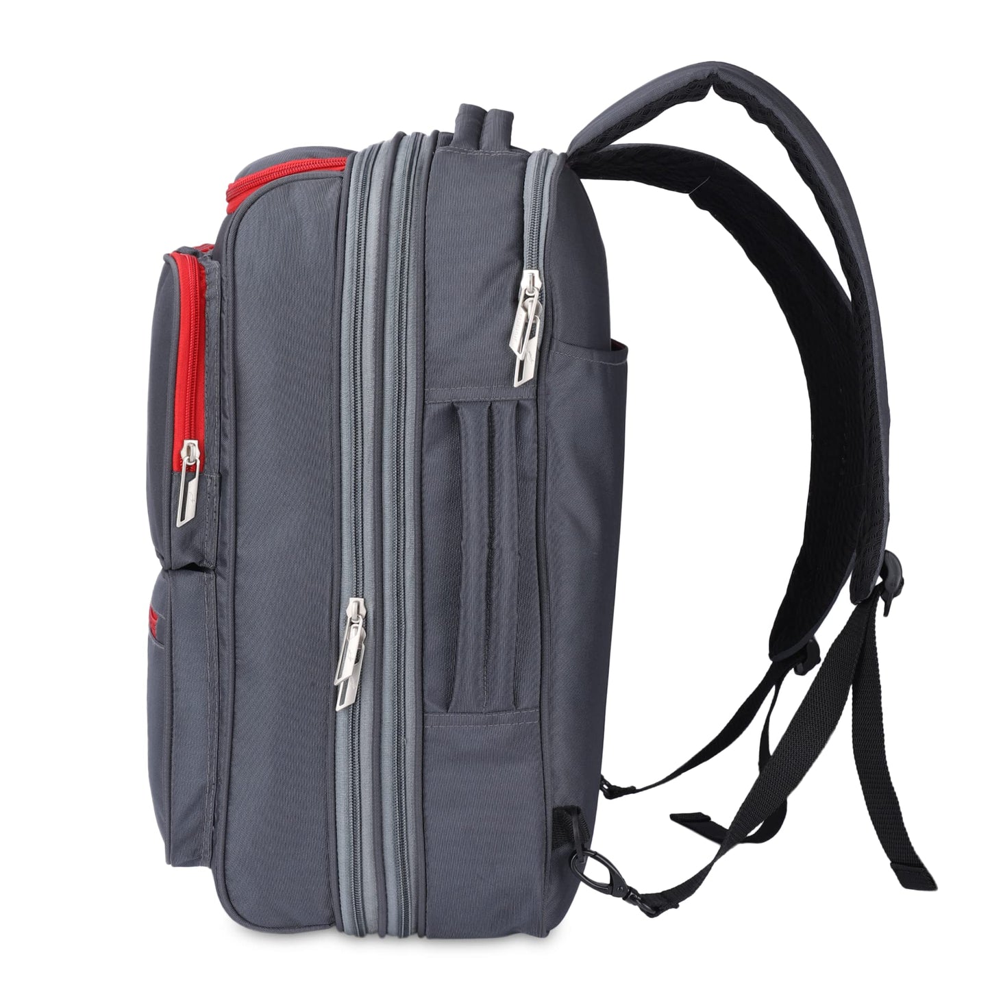 Protecta Organised Chaos XL (2.0) 45 L Convertible Laptop Backpack/Bag | For Work Trips, Travel & Weekend Trips. - Grey & Red