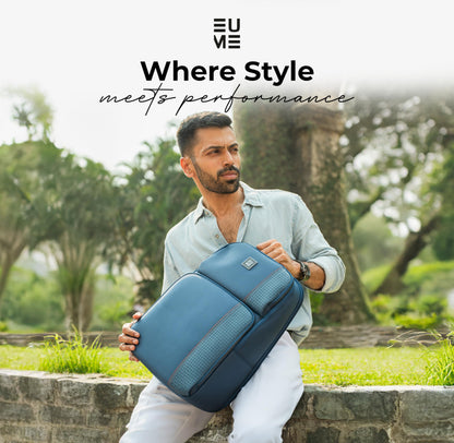 EUME Zenith 24L Backpack Bag For Man, Midnight Blue| 2 Large Compartmen- image 6