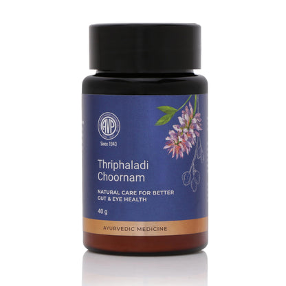 AVP Triphaladi Choornam 40g | Ayurvedic Medicine for Gut and Eyes Health | Contains Triphala Powder and Licorice | For Healthy Eyes and Improves Digestive Health | No Preservatives | No Chemicals