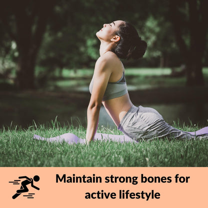 Zanskar Advanced Bone Health Tablet (60 Tablets) | Calcium, Vitamin D3, Vitamin K2, Collagen, Magnesium & Zinc (1200mg) | 100% Veg | Bone Health and Joint Support