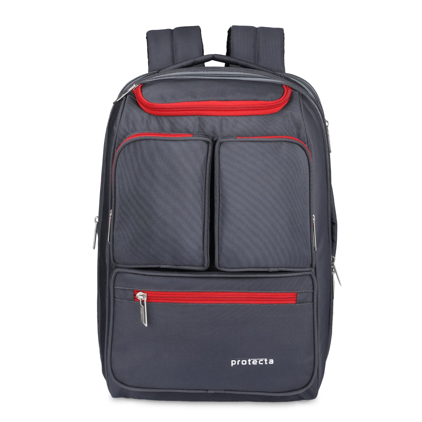 Protecta Organised Chaos XL (2.0) 45 L Convertible Laptop Backpack/Bag | For Work Trips, Travel & Weekend Trips. - Grey & Red