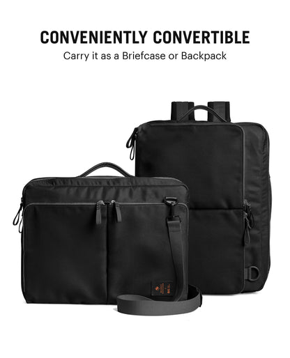 DailyObjects Monkey Shoulder Convertible Briefpack (Backpack + Briefcase) (16L)| 100% Recycled | Fits any Laptop Upto 16" | Lightweight Shoulder Backpack | Multiutility Bag with Trolley Sleeve