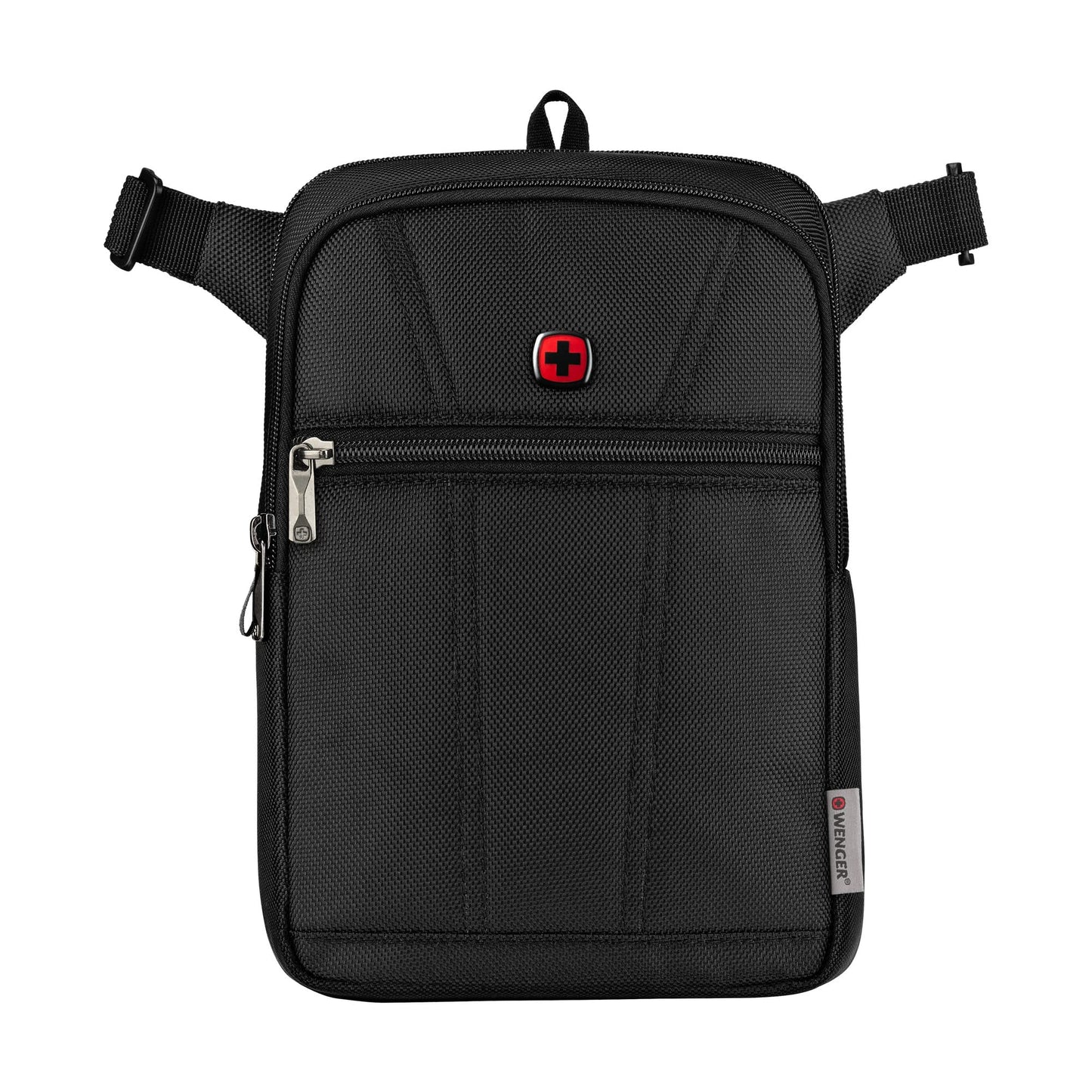 WENGER, BC First, Vertical Crossbody Bag, Black Swiss Designed-Blend of Style and Function, 612273
