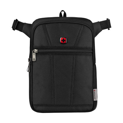 WENGER, BC First, Vertical Crossbody Bag, Black Swiss Designed-Blend of Style and Function, 612273