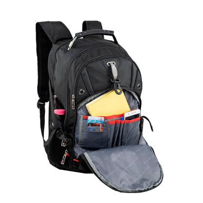 SWISS MILITARY Laptop Backpack 31L & Blue Toiletry Bag Combo Water-Resistant Travel Bag Set for Men Women with Laptop Compartment & Multiple Pockets
