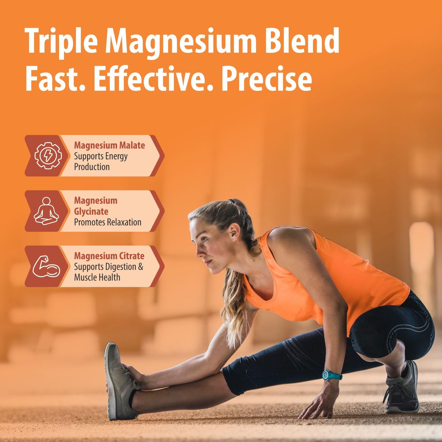 Sainebio Nano Magnesium Powder – 30 Sachets | Tangy Orange Flavor | 300mg High-Absorption Magnesium Supplement | Supports Relaxation, Vitality, Stamina, Digestion & Hydration