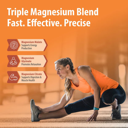 Sainebio Nano Magnesium Powder – 30 Sachets | Tangy Orange Flavor | 300mg High-Absorption Magnesium Supplement | Supports Relaxation, Vitality, Stamina, Digestion & Hydration