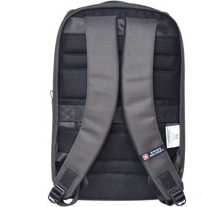 SWISS MILITARY Helium 21L Laptop Backpack Fits 15.6" Laptop USB Charging Port, Trolley Strap, Anti-Theft Pocket, Spacious Compartments, Water-Resistant for Travel, Work & College (Brown)