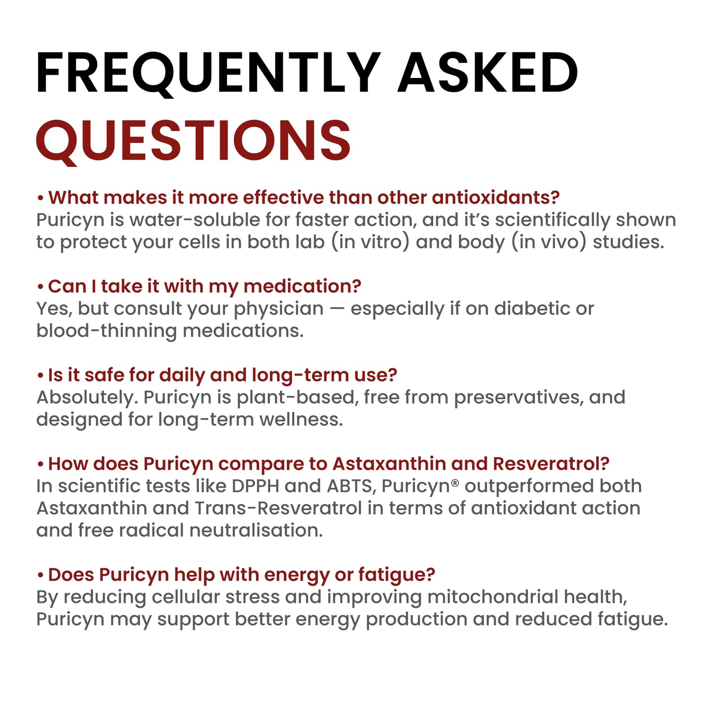 Puricyn by Purple Life Sciences | Antioxidant & Anti-Inflammatory Supplement | Supports Glucose & Insulin | Energy & Immunity Support | 30 Capsules