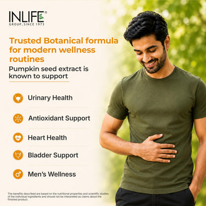 INLIFE Pumpkin Seed Extract 500mg – 60 Capsules, Pack of 2