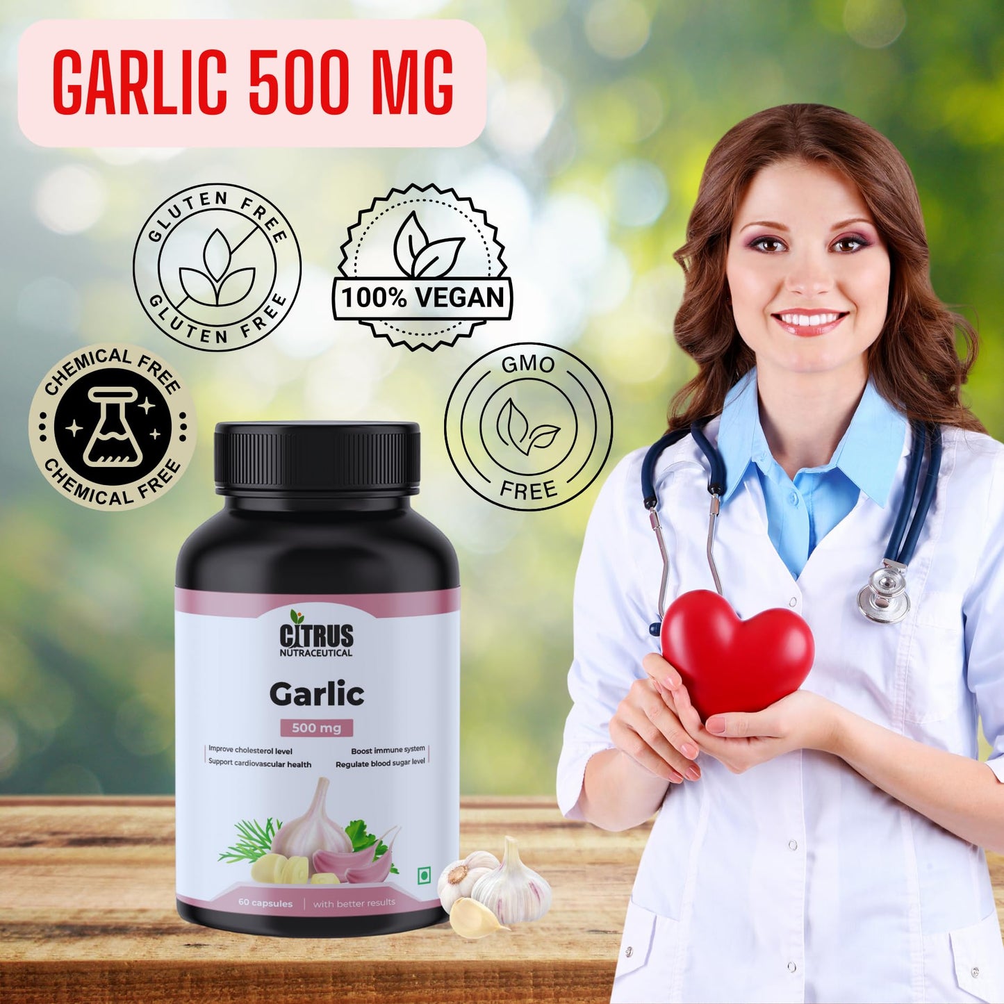 CITRUS NUTRACEUTICAL Garlic Extract 500mg Capsules