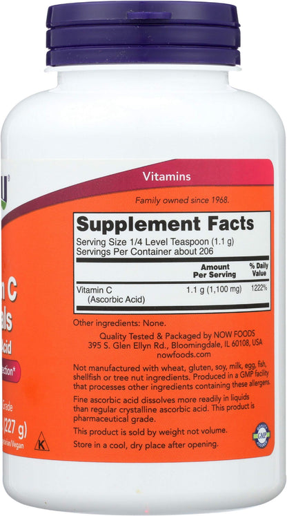 Now Foods, Ascorbic Acid Fine, 8 Ounce- image 4
