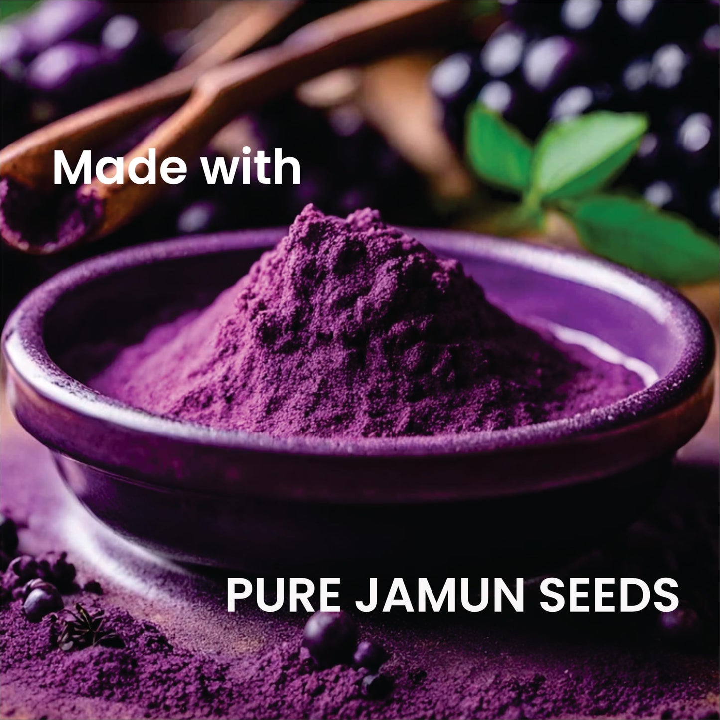 SMART ORGANICS Jamun Seedless Powder | Pure and Natural Herbal Nutrition | Plant Based Supplement for Daily Wellness Immunity Support Sugar Balance and Digestive Care (100gm)