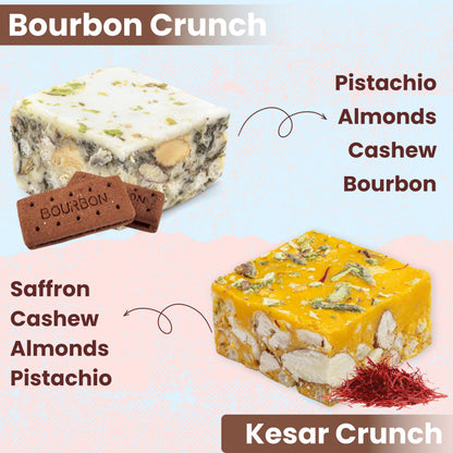 THE SWEET BLEND All Flavours Crunch Box 500g | 20 Unique Flavoured Chocolate Mithai | Sweet & Crunchy Indian Snack | Assorted Sweets Gift Pack for Raksha Bandhan - Rakhi