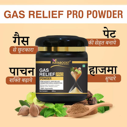 KAYABOOST Gas Relief Pro Powder - Gas Relief, Acidity Relief Ayurvedic Health Care Powder (200 g)