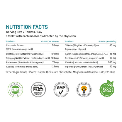 Bliss Welness Lung Detox,Curcumin Stinging Nettle Arjuna Vasaka Beetroo- image 4