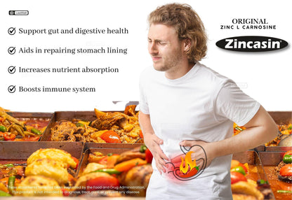 zincasin +plus Zinc L carnosine, Vitamin U, DGL Deglycyrrhizinated Lico- image 3