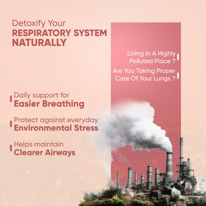 Vitaminnica Vita Breathe- Lungs Support | Cleanse and Detoxify Lungs | Reduces Damage from Smoking, Pollution, Improves Lung Health | 60 Veg Capsules | Better Respiratory Health