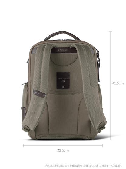 scarters Terminal- 16” Spacious Multi Compartment Backpack Laptop Bag | 24 Litres | (Beige)