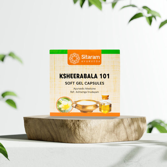 Sitaram Ksheerabala 101 Soft Gelatin Capsules 100Nos, Ayurvedic Formulation for