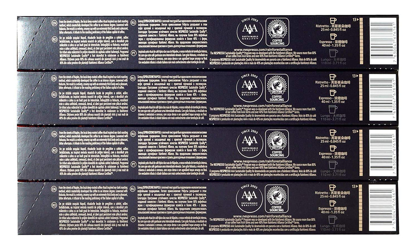 Nespresso Original Line (European Version) Ispirazione Italiana: Napoli Coffee, (4 Sleeve, 40 Pods)