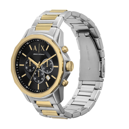 Armani Exchange Stainless Steel Analog Black Dial Men's Watch-Ax7148Set