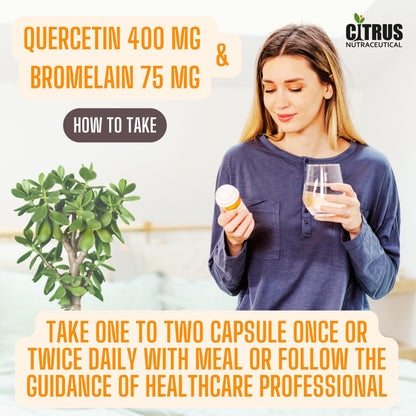 CITRUS NUTRACEUTICAL Quercetin 400mg with Bromelain 75mg Capsules