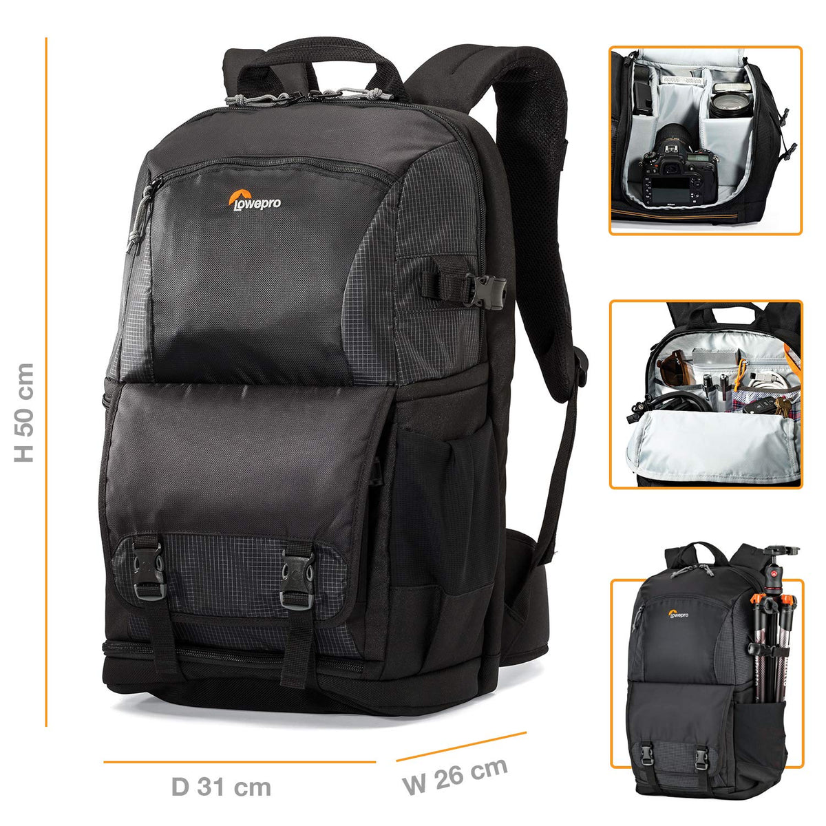 Lowepro Fastpack BP 250 AW II Camera Backpack (Black)