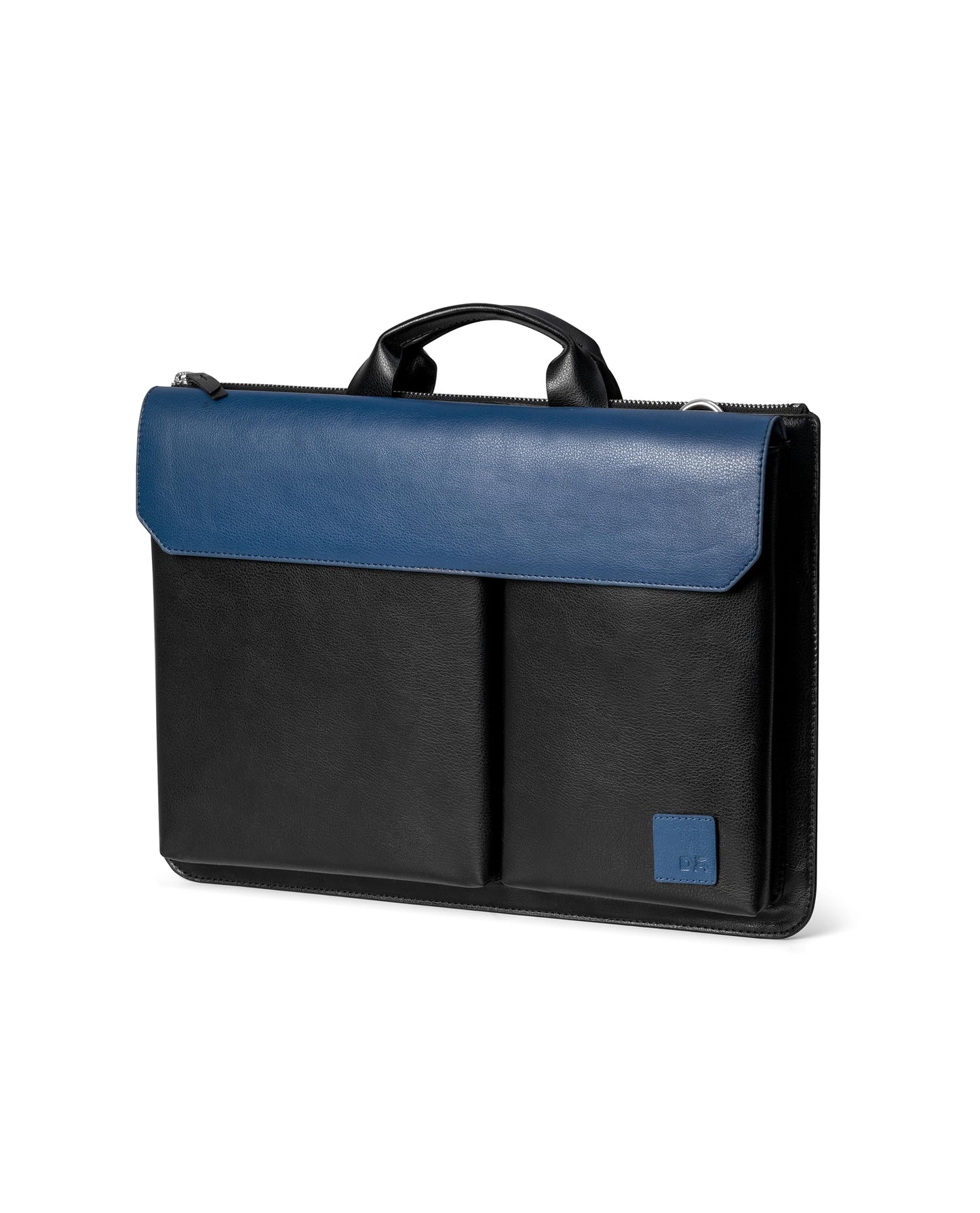 DailyObjects Leather Urban Tech Briefcase Bag (7L) | Laptop Messenger Bag with Sturdy Handle | Detachable Strap | Magnetic Closure & Trolley Sleeve | Compatible with 16" MacBook & 15.6" Laptops