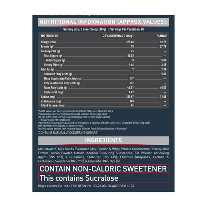 MuscleBlaze Super Gainer Xxl Powder (Chocolate Bliss,1 Kg / 2.2Lbs,10 S- image 5