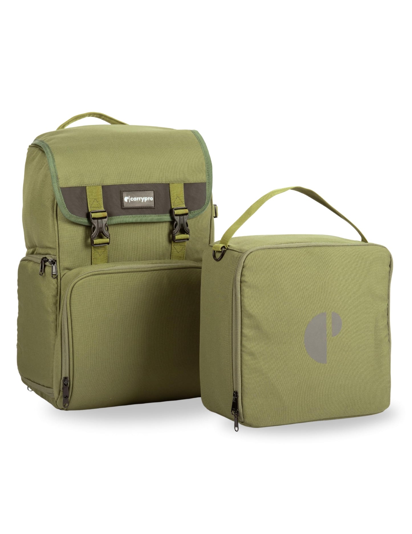 CarryPro PANGO V2.0 Camera & Laptop Travel Backpack (30L) | Detachable Camera Cube | Fits 15.6” Laptop & iPad | Drone & DSLR Lens Storage | Rain Cover | Unisex | 2-Year Warranty (Olive Green)