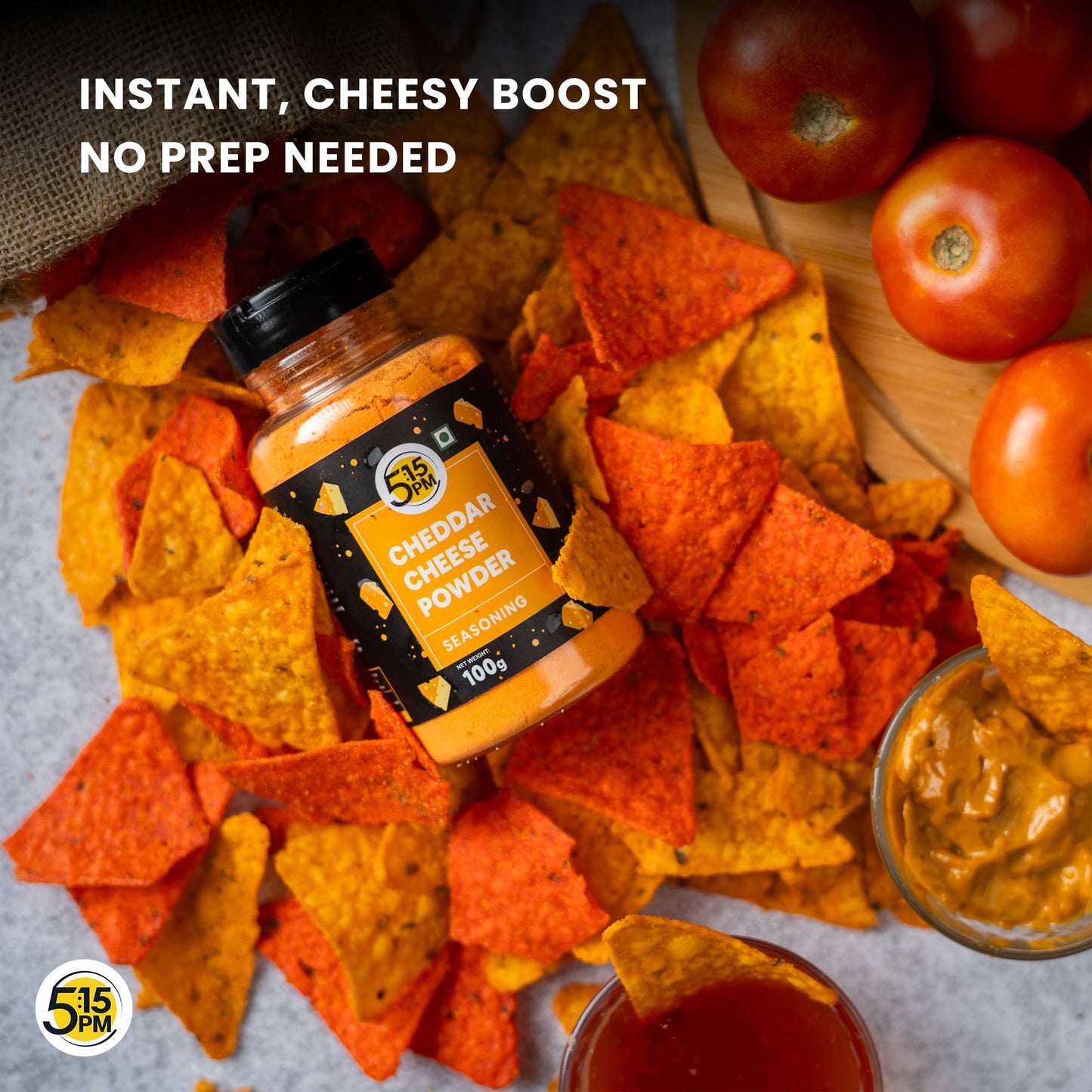 5:15PM Cheddar Cheese Powder for Popcorn, Pasta, Pizza, Nachos & Fries | Popcorn & Cheese Seasoning Powder,1 Count