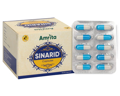 Amrita Sinarid Capsules | 100 capsules | 10 x 10 strips | Herbal Remedy for Nasa