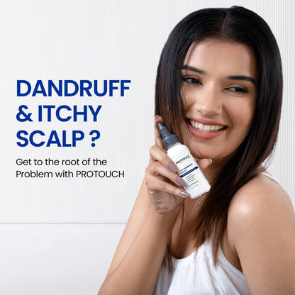 PROTOUCH Anti Dandruff Drops (Serum) - Niacinamide, 0.5% Salicylic Acid, Oligopeptide, Rosemary Ext | Soothes Itchy, Inflamed Scalp | Nourished Hair | For All Scalp Types - 60 ML