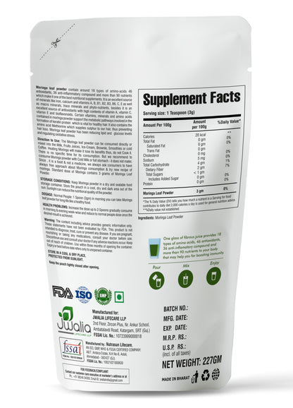 MYHERB Organic Moringa Powder | 227 gm/0.5 Lbs | Ayurvedic For Men And- image 3