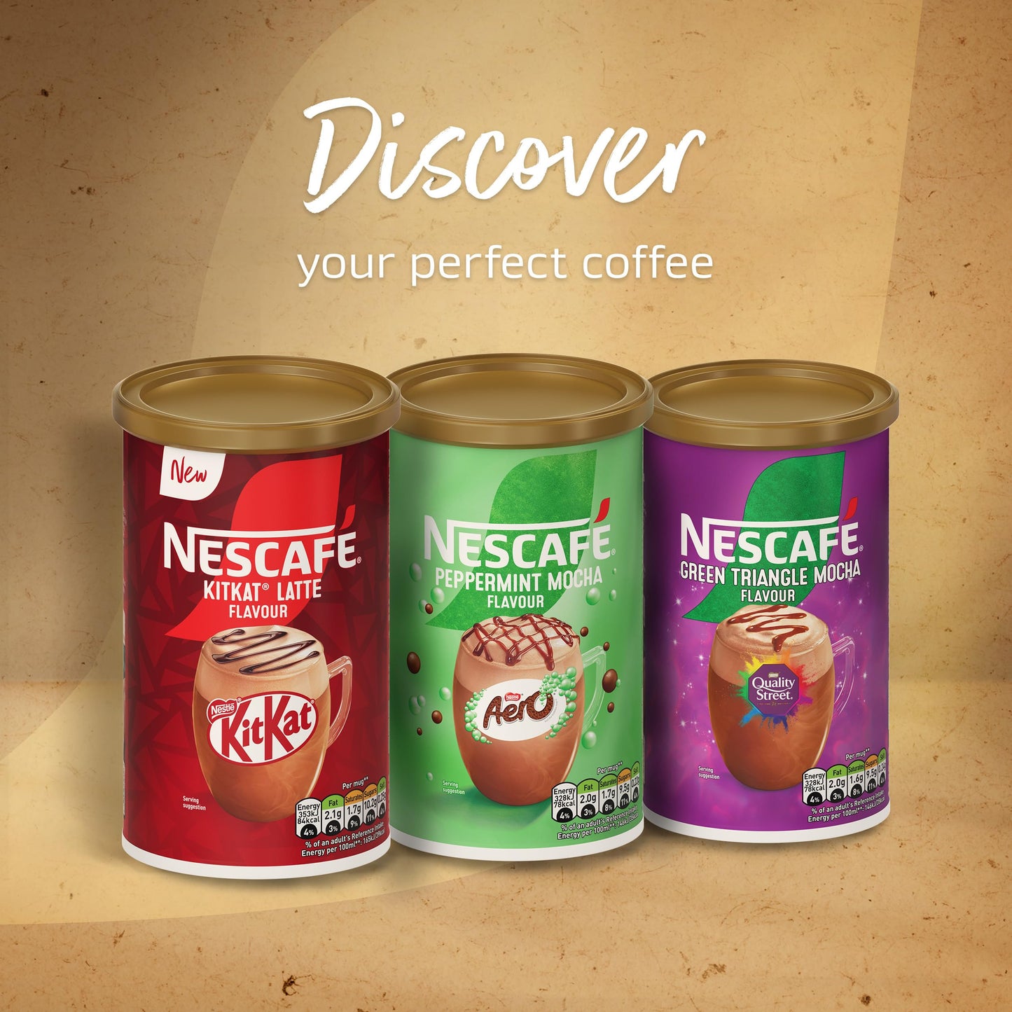 NESCAFE Peppermint Mocha Aero Flavoured Multiserve Instant Coffee Drink Mix, Chocolate Mint Taste, Cafe Style Beverage 250g (From UK) DF