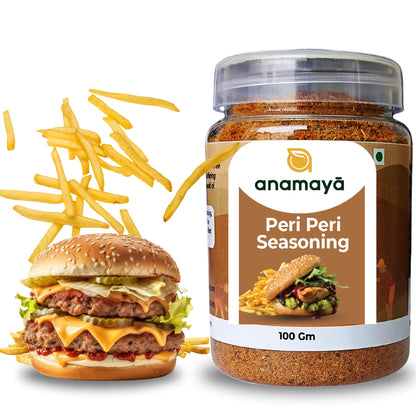 Anamaya Peri Peri Seasoning Powder 100 gms | Piri Piri Masala | Spice Level 3/5 | Pure & Natural Ingredients