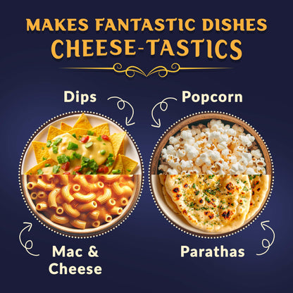 GRELLA Cheddar Cheese Powder for Popcorn |125 g | cheese pop corn seasoning masala for Pasta, Pizza, French Fries, Biryani, chicken, Mac and Cheese, French Fries, Taco, Makhana, Omelets