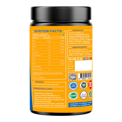 Athleto Creatine Monohydrate Powder | 100% Pure Micronized | Strength, Power & Muscle Growth Supplement for Men & Women | 300g Unflavoured