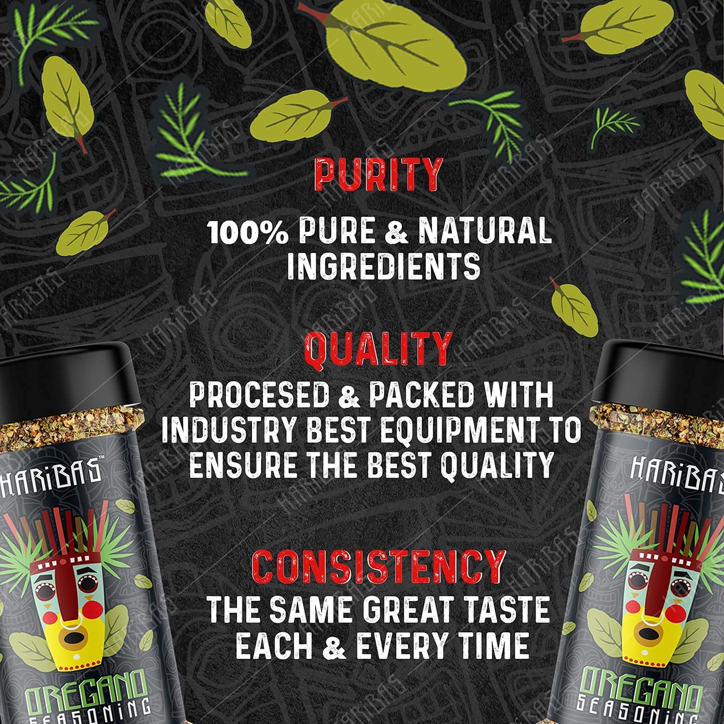 HARIBAS Dry Oregano Flakes Seasonings 100grms, Aromatic Spicy Dried Pizza Pasta Seasoning