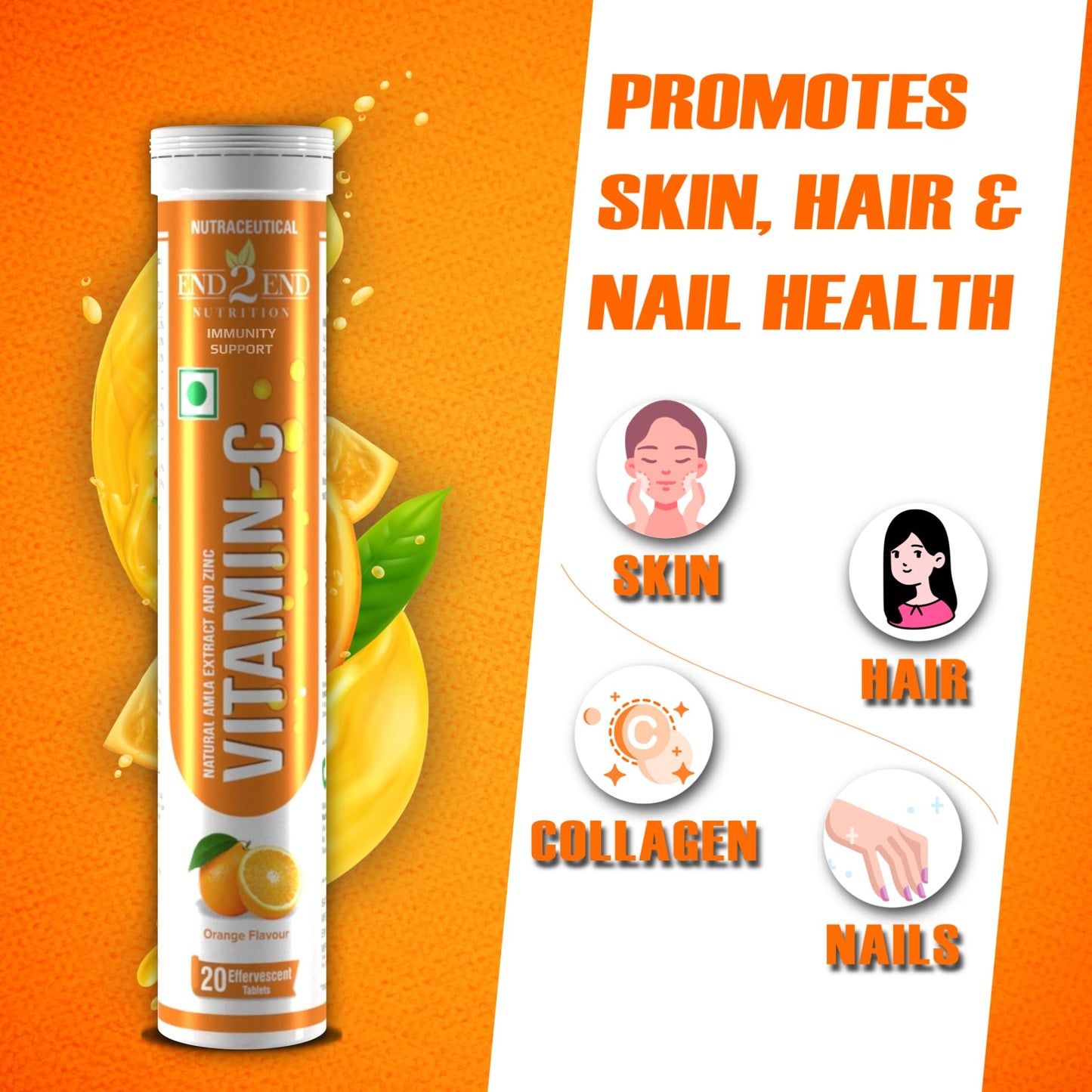 End2End Nutrition Vitamin C Natural Amla Extract with Zinc for Immunity- image 6