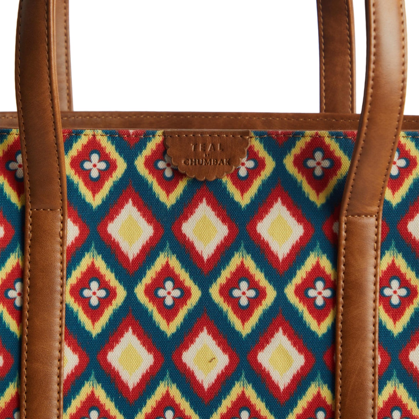 TEAL BY CHUMBAK Women's Sling Bag, Printed Canvas Crossbody Bag with PU Accents, Lightweight and Stylish Shoulder Bag with Zipper Closure for College, Office, Travel and Daily Use