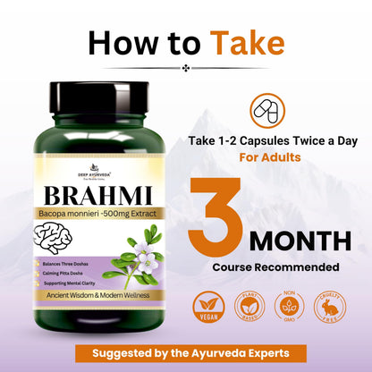 Deep Ayurveda Brahmi Vegan Capsules