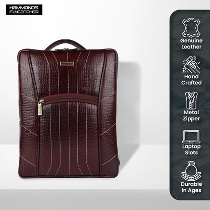 HAMMONDS FLYCATCHER Genuine Leather Laptop Backpack for Unisex - Stylis- image 8